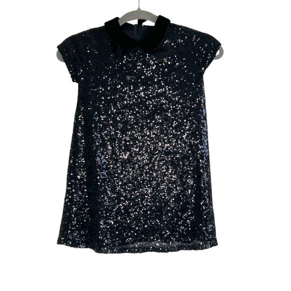 Zara Girls Sequin Dress in Black - Picture 1 of 6